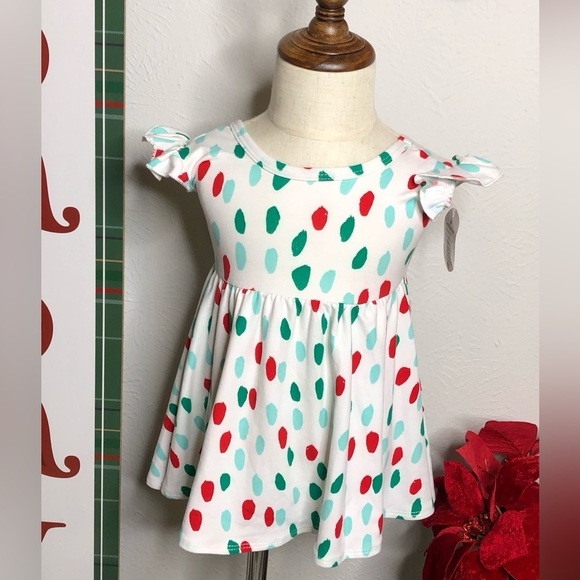 Girls Soft Christmas 🎄 Dress NWT 6/12 Mos - Picture 2 of 11